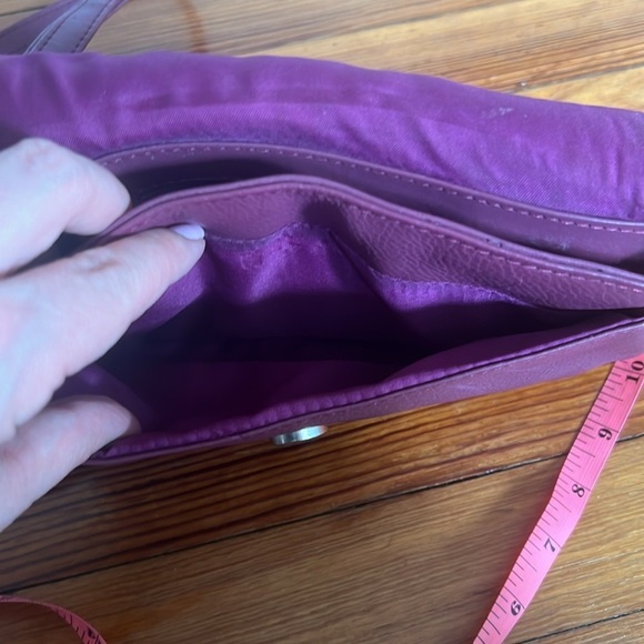 Adorable Small Purple/Plum Leather Crossbody Bag - Picture 8 of 13